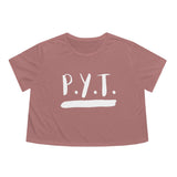 P.Y.T. Michael Jackson Inspired Women's Flowy Cropped Tee
