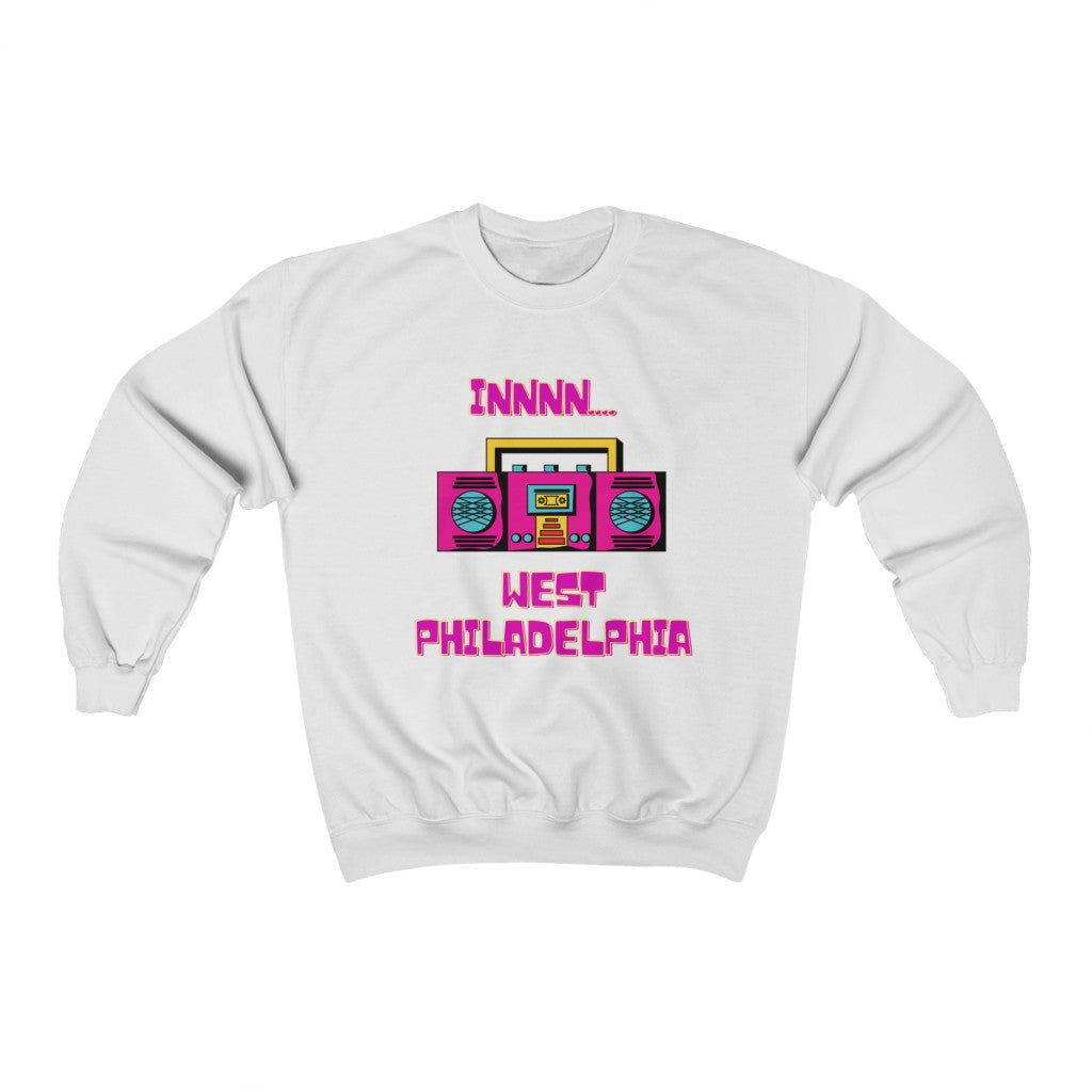 In West Philadelphia Fresh Prince of Bel-Air Inspired Crewneck Sweatshirt