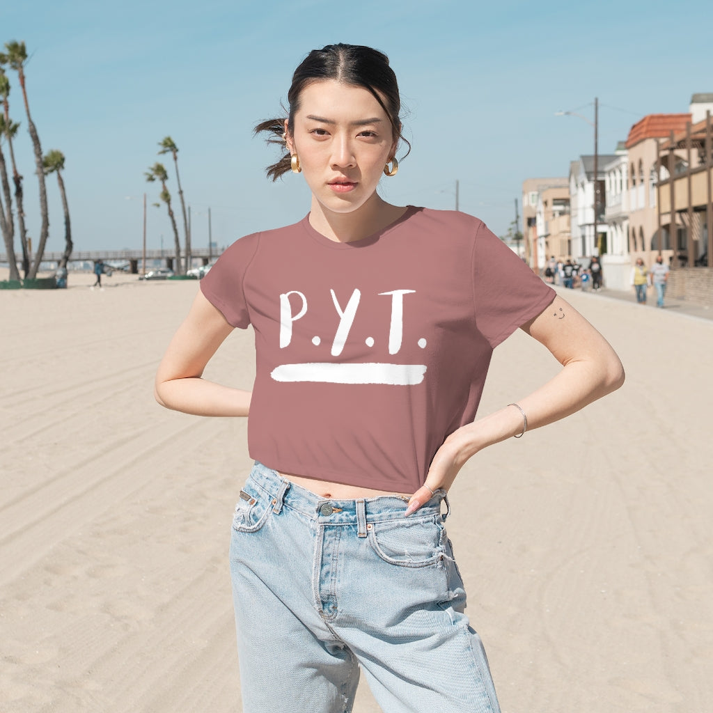 P.Y.T. Michael Jackson Inspired Women's Flowy Cropped Tee