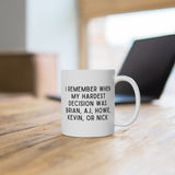 I Remember When My Hardest Decision Was Backstreet Boys Inspired Coffee Mug