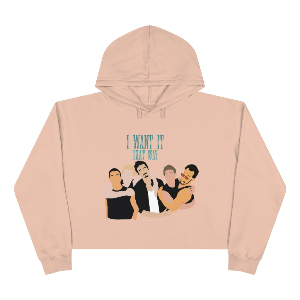 I Want It That Way Backstreet Boys Inspired Women's Crop Hoodie