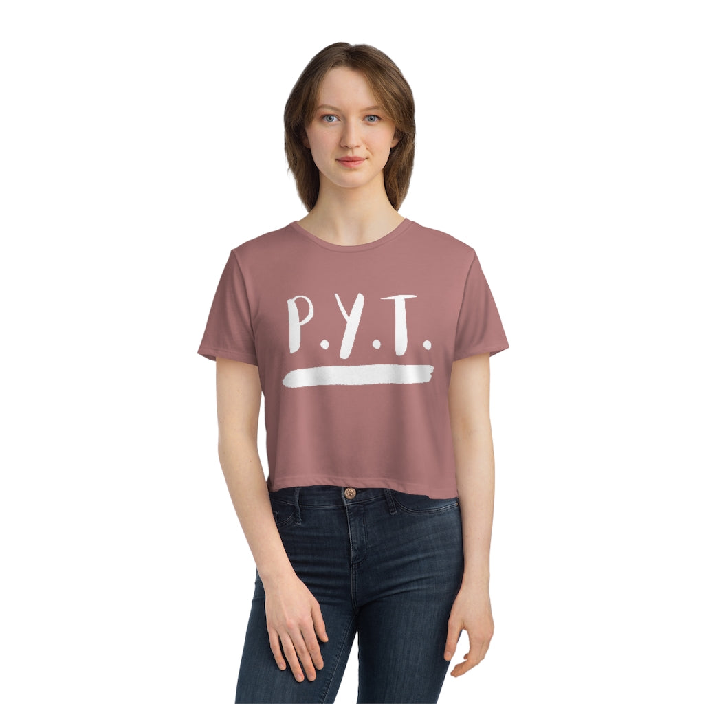P.Y.T. Michael Jackson Inspired Women's Flowy Cropped Tee