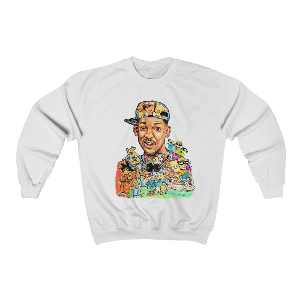 Fresh Prince of Bel Air and 90's Cartoon Inspired Crewneck Sweatshirt